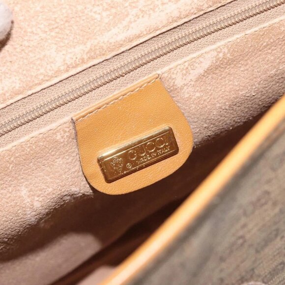 GUCCI Micro GG Supreme Shoulder Bag PVC Beige Gold - Picture 12 of 16